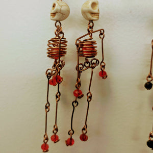 Stone Turner Creations- Large Skeleton Earrings, Jewelry, Stone Turner Creations, Atrium 916 - Sacramento.Shop