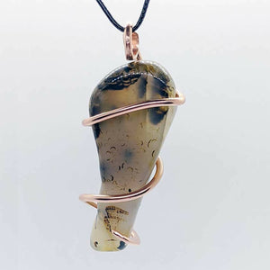 Arcane Moon - Copper Wrapped Montana Agate Pendant, Jewelry, Arcane Moon, Atrium 916 - Sacramento.Shop
