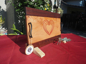 WCS Designs- Serving/Charcuterie board with Red Heart inlay, Wood Working, WCS Designs, Atrium 916 - Sacramento.Shop