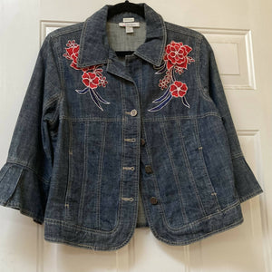 Maggie Devos - Denim jacket-heart love-Size Lg., Fashion, Maggie Devos, Atrium 916 - Sacramento.Shop