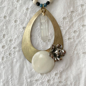 Jennifer Keller "Luna" Necklace Made With Salvaged Jewelry, Jewelry, Jennifer Laurel Keller Art, Sacramento . Shop