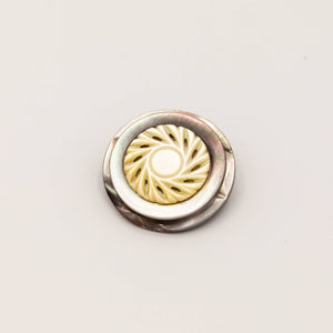 Allison S - Vintage Carved Sun Mother of Pearl Recycled Button Pendant/Brooch, Jewelry, Allison Spreadborough, Sacramento . Shop