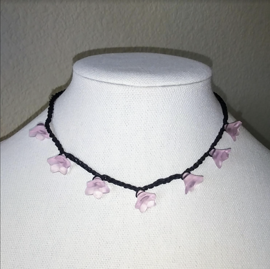 Creations by Jennie J Malloy - Pink Glass Flower Bead Choker, Jewelry, Creations by Jennie J Malloy, Atrium 916 - Sacramento.Shop