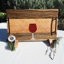Load image into Gallery viewer, WCS Designs- Serving/Charcuterie board with wine glass inlay, Kitchen &amp; Dishware, WCS Designs, Atrium 916 - Sacramento.Shop
