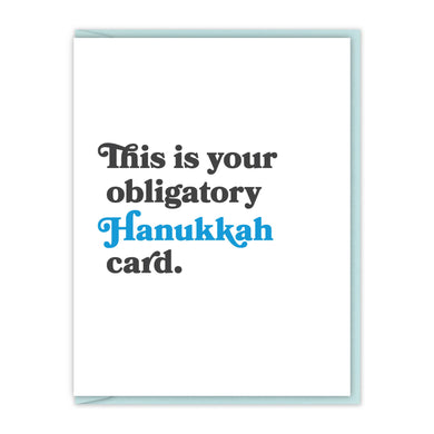 Spacepig Press - Obligatory Hanukkah card. | Letterpress Holiday Card, Greeting Cards, Spacepig Press, Atrium 916 - Sacramento.Shop