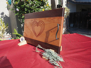 WCS Designs- Serving/Charcuterie board with Red Heart inlay, Wood Working, WCS Designs, Atrium 916 - Sacramento.Shop