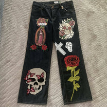 Load image into Gallery viewer, Maggie Devos-Skull Embellished Jeans-Size 10, Fashion, Maggie Devos, Atrium 916 - Sacramento.Shop
