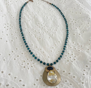 Jennifer Keller "Bluebird in your Heart" Necklace Made With Salvaged Jewelry, Jewelry, Jennifer Laurel Keller Art, Atrium 916 - Sacramento.Shop
