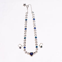 Load image into Gallery viewer, Lori Sparks- Capri Blue Swarovski Heart Necklace &amp; Earring Set, Jewelry, Sparks by Beadologie, Sacramento . Shop
