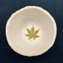 Load image into Gallery viewer, Paper Zen Designs - Small Maple Gold/White Paper Mache Pulp Bowl, Home Decor, Paper Zen Designs, Sacramento . Shop
