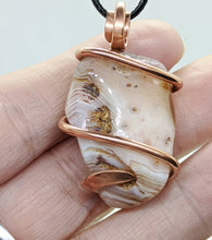 Load image into Gallery viewer, Arcane Moon - Cold forged Copper Wrapped Agate Pendant, Jewelry, Arcane Moon, Atrium 916 - Sacramento.Shop
