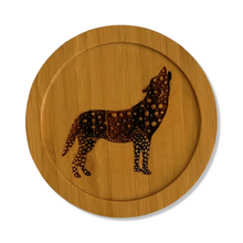 Load image into Gallery viewer, Nurelle Creations Wolf Bamboo Coaster, Kitchen &amp; Dishware, Nurelle Creations, Atrium 916 - Sacramento.Shop
