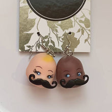 Load image into Gallery viewer, Grace Yip Designs- Mustache Baby earrings- together, Jewelry, Grace Yip Designs, Atrium 916 - Sacramento.Shop
