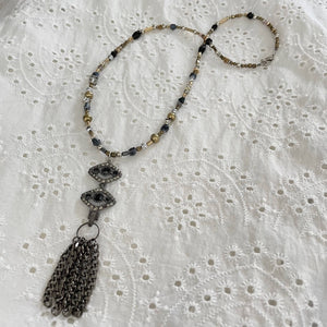 Jennifer Keller "Mood" Necklace Made With Salvaged Jewelry, Jewelry, Jennifer Laurel Keller Art, Atrium 916 - Sacramento.Shop