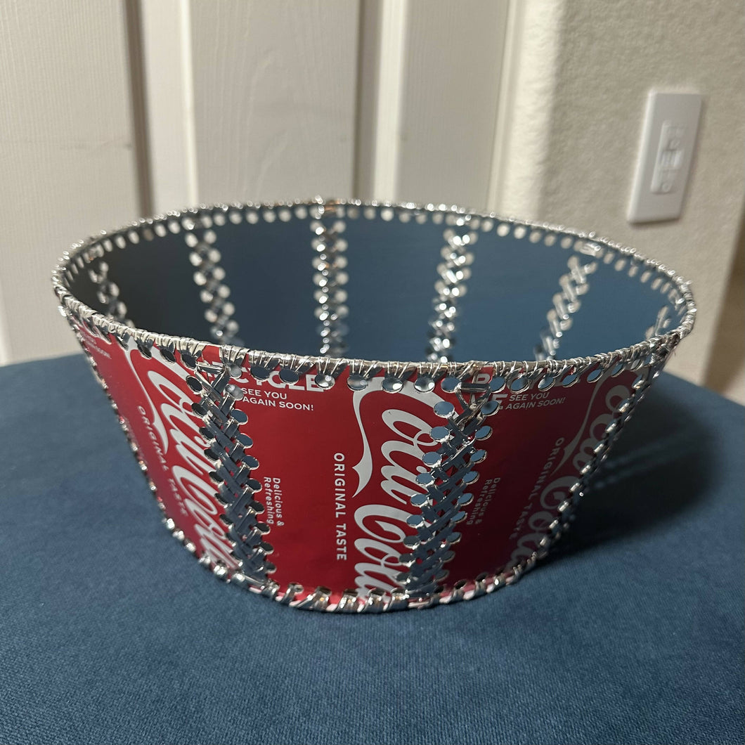 Paper Zen Designs - Soda Can Coca Cola Basket - large, Home Decor, Paper Zen Designs, Atrium 916 - Sacramento.Shop