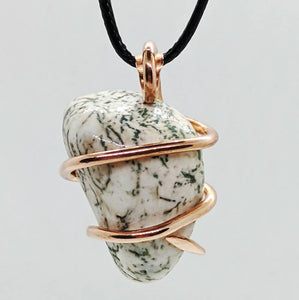 Arcane Moon - Cold forged Copper Wrapped Tree Agate Pendant, Jewelry, Arcane Moon, Atrium 916 - Sacramento.Shop