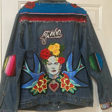 Maggie Devos- Embellished Jean Jacket-Frida-Size XL, Fashion, Maggie Devos, Atrium 916 - Sacramento.Shop