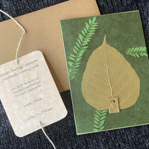 Susan Twining Creations - Bodhi Greeting Card on Green, Stationary, Susan Twining Creations, Sacramento . Shop