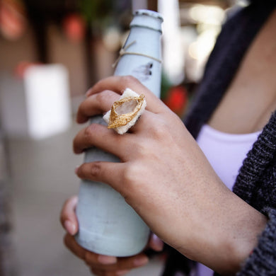 Succulent Sirens- Quartz Wrapped in Gold Silk Cocoon Ring, jewelry, Skye Bergen, Sacramento . Shop
