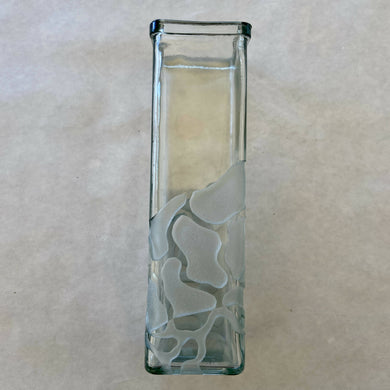 Peace Core Glass Art - Sandblast Etched Glass Vase, Glasswork, Peace Core Glass Art, Atrium 916 - Sacramento.Shop