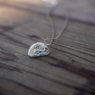 Succulent Sirens- Lichen Asymmetry Pendant Hemp Necklace, jewelry, Skye Bergen, Sacramento . Shop