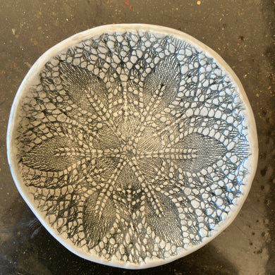 Lorna M Designs - Grey and White Leaf Dish, Ceramics, Atrium 916, Atrium 916 - Sacramento.Shop