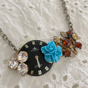 Jennifer Keller "After Midnight" Necklace Made With Salvaged Jewelry, Jewelry, Jennifer Laurel Keller Art, Atrium 916 - Sacramento.Shop