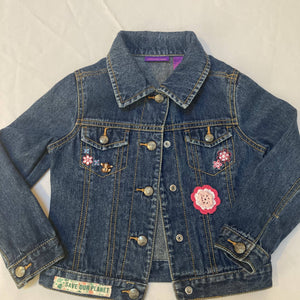 Maggie Devos - Child's jean jacket - Fridita with monkey Size 4T, Fashion, Maggie Devos, Atrium 916 - Sacramento.Shop