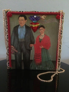 Maggie Devos Decopaged tobacco box - Diego y Frida "Just Married", Bags, Maggie Devos, Sacramento . Shop