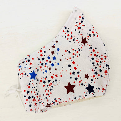 Jean Stone - Red, Blue & Silver Stars Mask - Sacramento . Shop