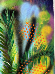 Edda Davila - Tiger Orange Painting 22”x30”, Wall Art, Edda Davila, Sacramento . Shop